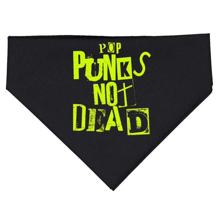 Pop Punks Not Dead Vintage Grunge Pop Punk Is Not Dead USA-Made Doggie Bandana