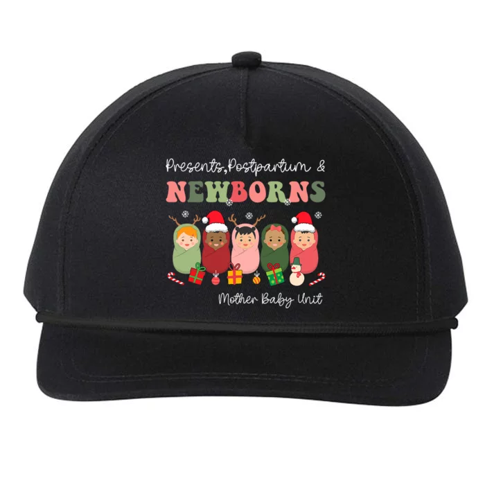 Presents Postpartum & Newborns Mother Baby Nurse Christmas Snapback Five-Panel Rope Hat