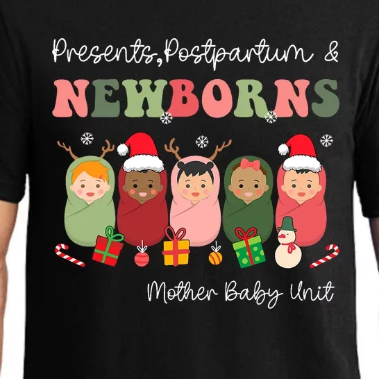 Presents Postpartum & Newborns Mother Baby Nurse Christmas Pajama Set