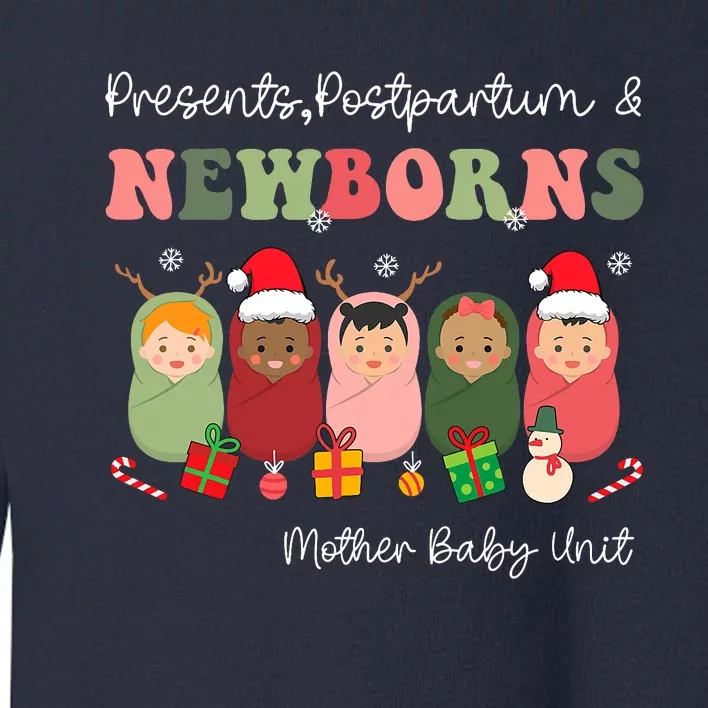 Presents Postpartum & Newborns Mother Baby Nurse Christmas Toddler Sweatshirt