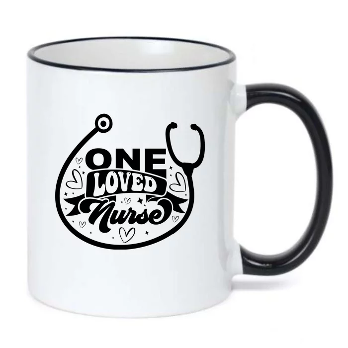 One Loved Nurse Black Color Changing Mug