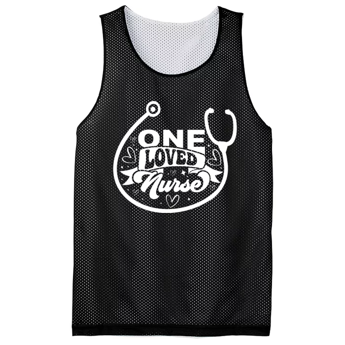 One Loved Nurse Mesh Reversible Basketball Jersey Tank