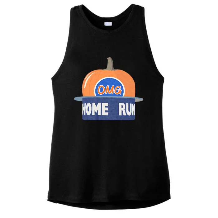 Playoff Pumpkin New York Omg Ladies Tri-Blend Wicking Tank