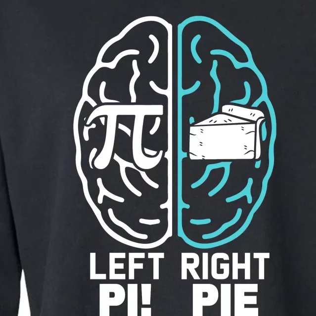 Left Right Funny Pi Day Cropped Pullover Crew