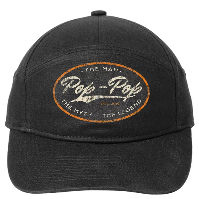 Pop Pop New Grandpa Est. 2024 The Man Myth Legend 7-Panel Snapback Hat