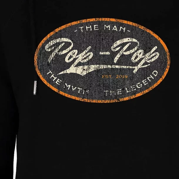 Pop Pop New Grandpa Est. 2024 The Man Myth Legend Womens Funnel Neck Pullover Hood