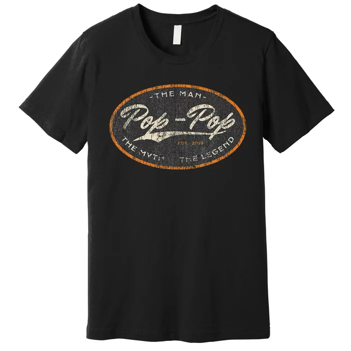 Pop Pop New Grandpa Est. 2024 The Man Myth Legend Premium T-Shirt