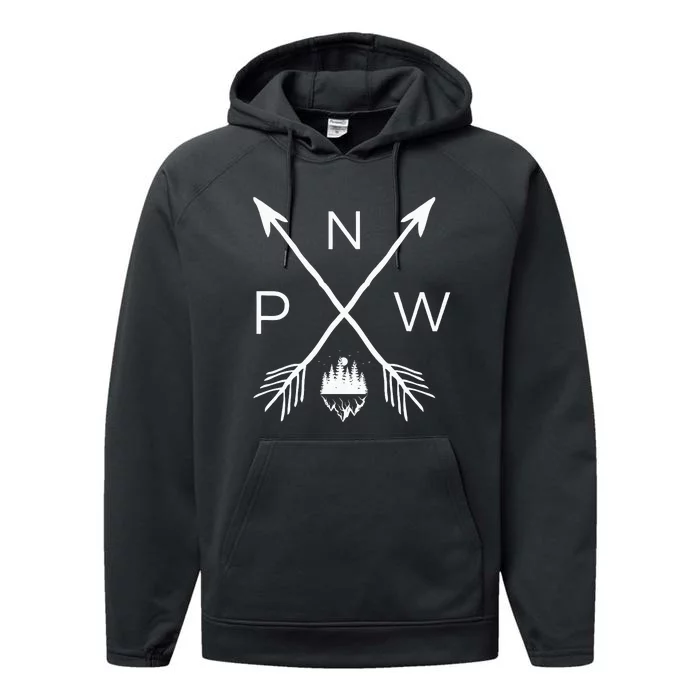 Pnw Pacific Northwest Cool Pnw Performance Fleece Hoodie