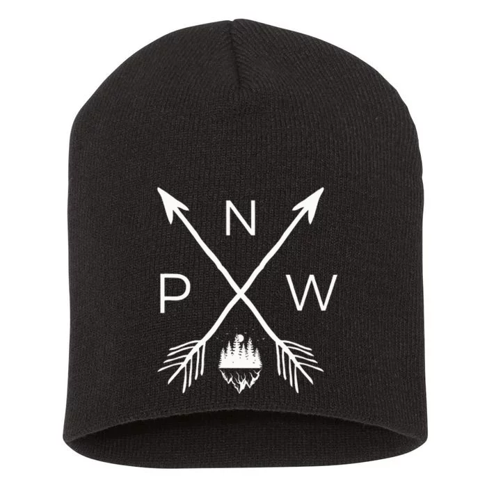 Pnw Pacific Northwest Cool Pnw Short Acrylic Beanie