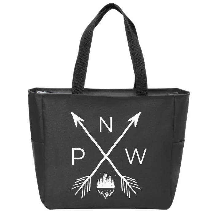 Pnw Pacific Northwest Cool Pnw Zip Tote Bag