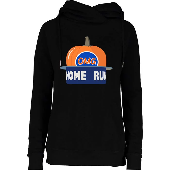 Playoff Pumpkin New York Omg Womens Funnel Neck Pullover Hood