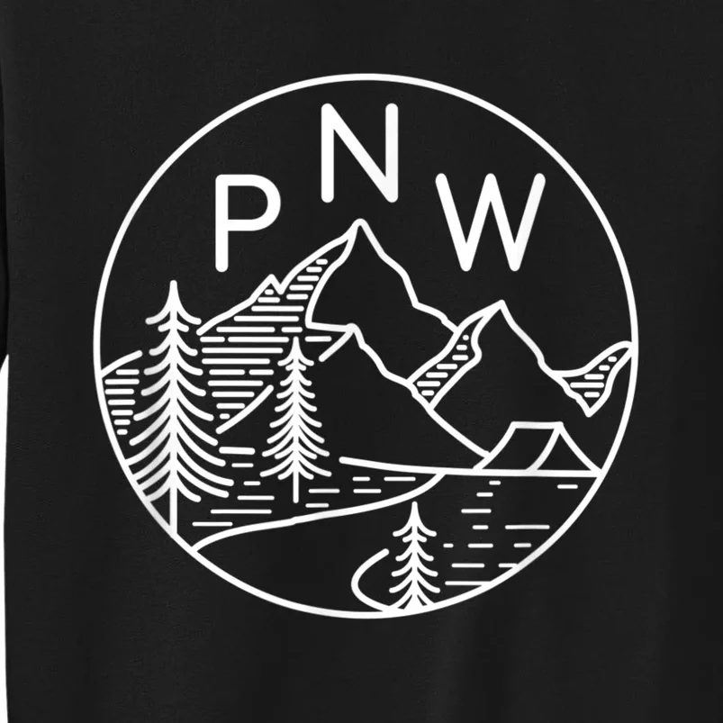 PNW Pacific Northwest Outdoors Trees Mountain Sweatshirt