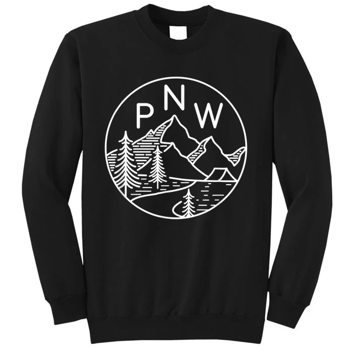 PNW Pacific Northwest Outdoors Trees Mountain Sweatshirt