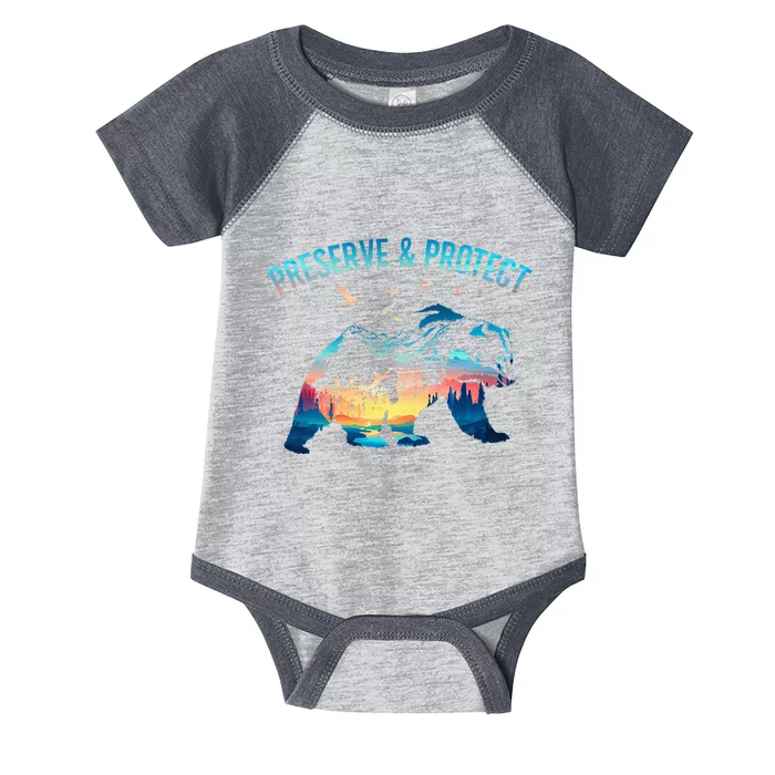 Preserve & Protect National Park Nature Forest Bear Wildlife Infant Baby Jersey Bodysuit