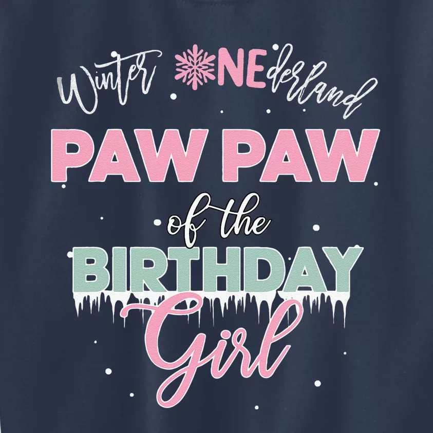 Paw Paw Of The Birthday Winter Onederland Family Kids Sweatshirt