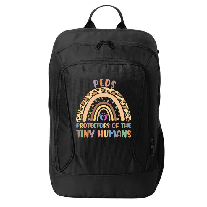 Peds Protectors Of Tiny Hu Rainbow Pediatrics Nurse Meaningful Gift City Backpack