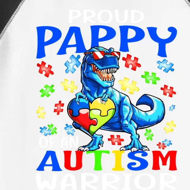 Proud Pappy Of An Autism Warrior Dinosaur Great Gift Toddler Fine Jersey T-Shirt