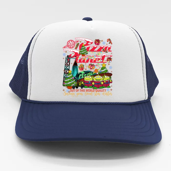 Pizza Planet Out Of This World Quality Christmas Holiday Aliens Trucker Hat