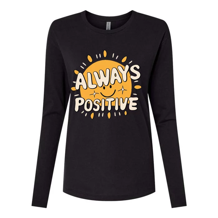 Positive Womens Cotton Relaxed Long Sleeve T-Shirt