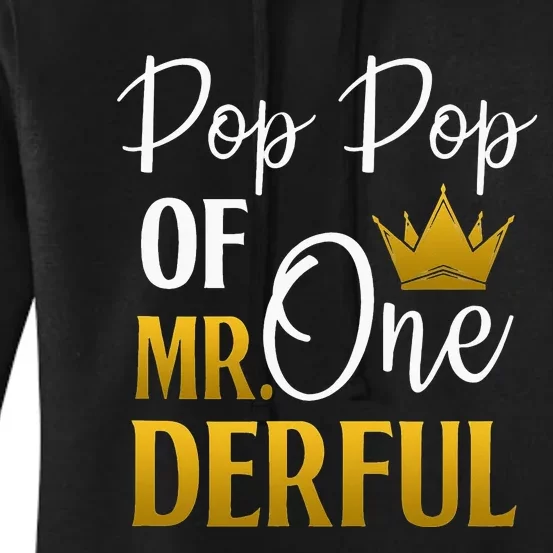 Pop Pop Of Mr Onederful 1st Birthday Mother's Day Women's Pullover Hoodie