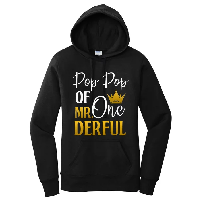 Pop Pop Of Mr Onederful 1st Birthday Mother's Day Women's Pullover Hoodie