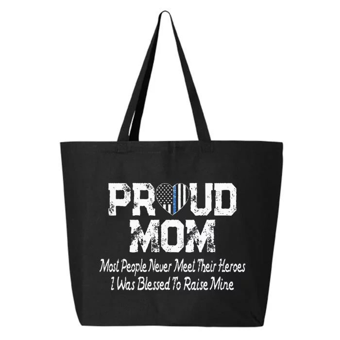 Proud Police Officer Mom Thin Blue Line Mother Gift 25L Jumbo Tote