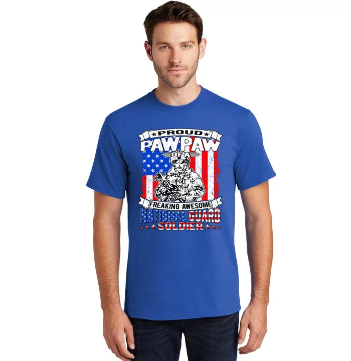 Proud Pawpaw Of National Guard Soldier Army Grandfather Gift Tall T-Shirt