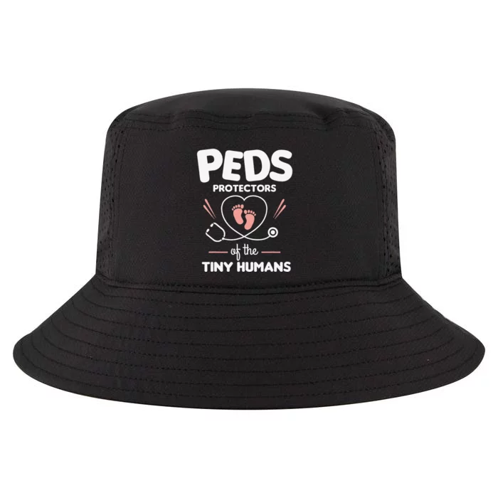 Peds Protectors Of The Tiny Humans Pediatrician Pediatrics Cool Comfort Performance Bucket Hat