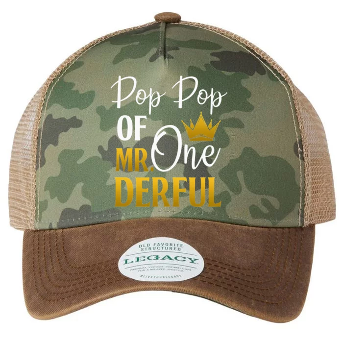 Pop Pop Of Mr Onederful 1st Birthday Mother's Day First Dad Legacy Tie Dye Trucker Hat