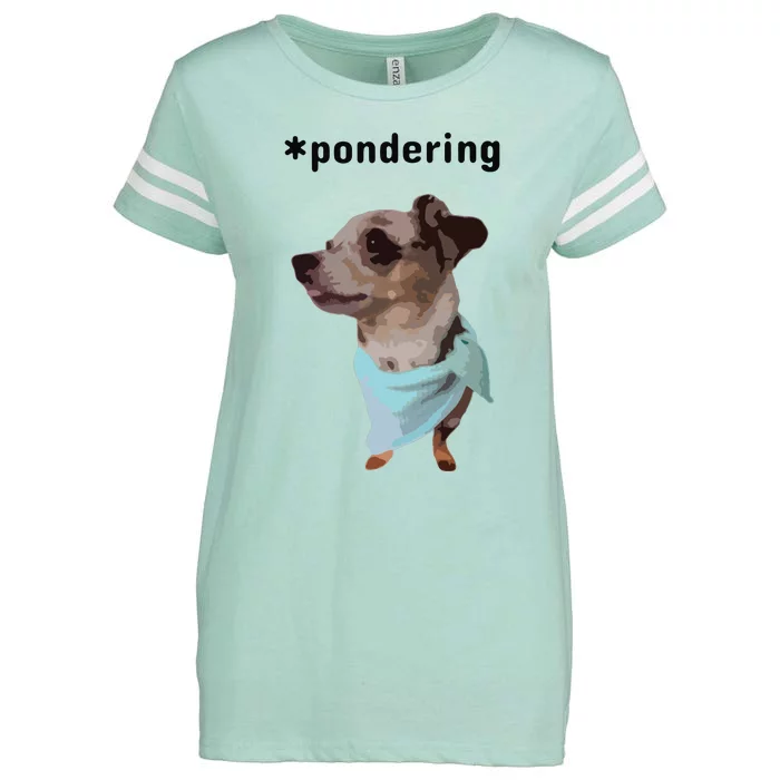 Pondering Enza Ladies Jersey Football T-Shirt