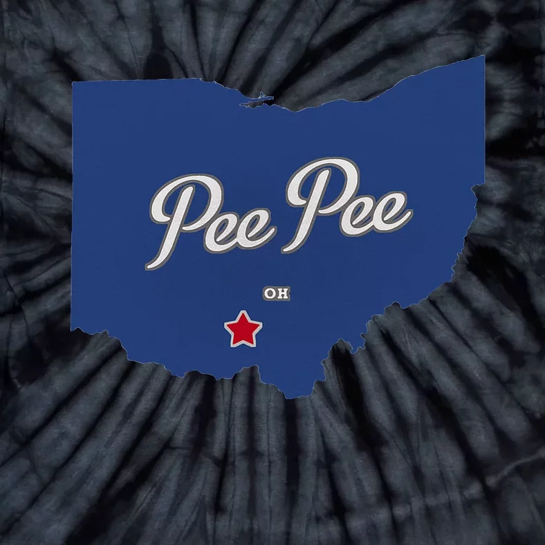 Pee Pee Ohio OH Map Tie-Dye T-Shirt