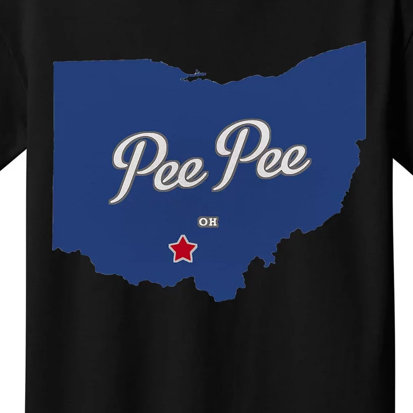 Pee Pee Ohio OH Map Kids T-Shirt