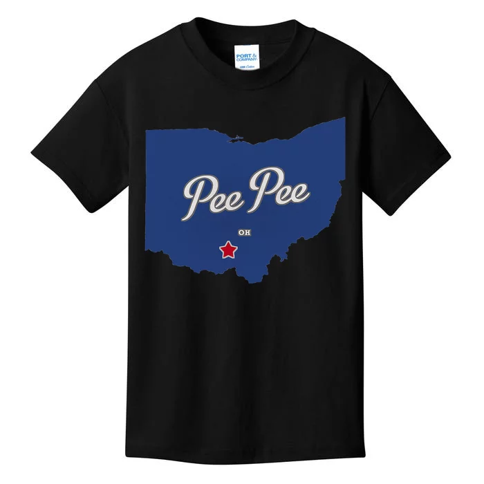 Pee Pee Ohio OH Map Kids T-Shirt