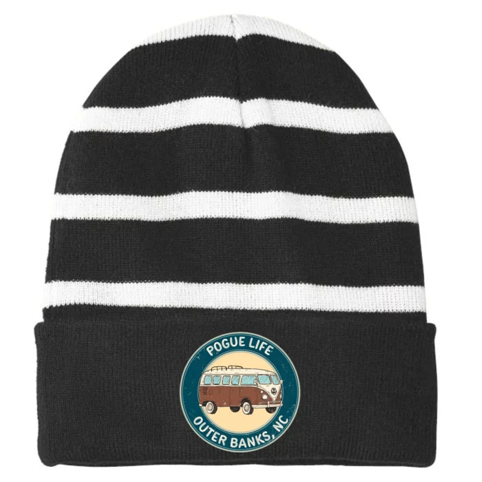 Pogue Striped Beanie with Solid Band