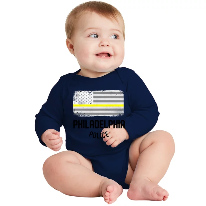 Philadelphia Police Officer Pennsylvania Police Gift Baby Long Sleeve Bodysuit