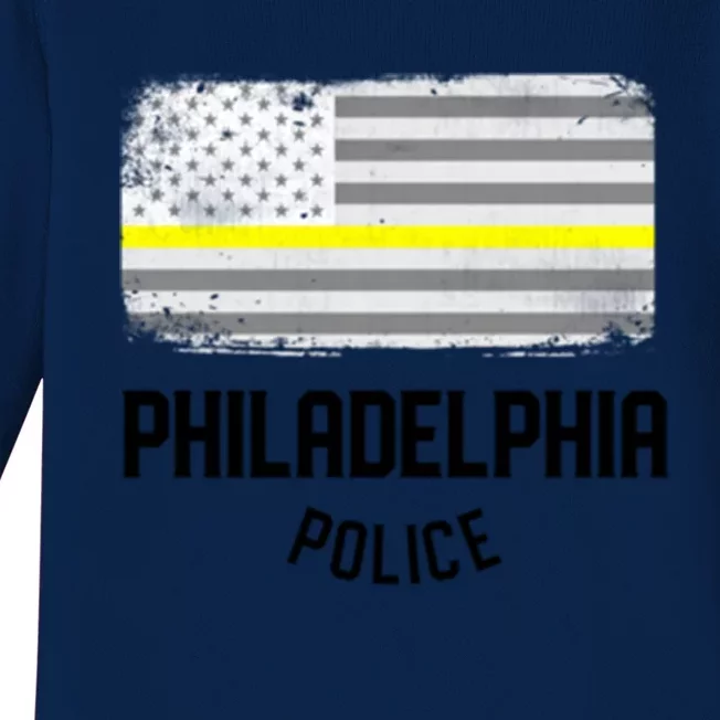 Philadelphia Police Officer Pennsylvania Police Gift Baby Long Sleeve Bodysuit