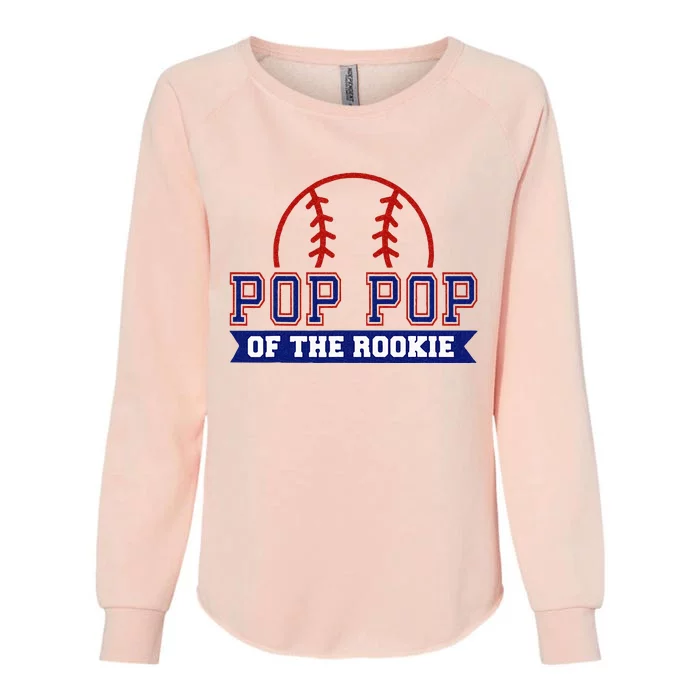 Pop Pop Of Rookie 1st Birthday Baseball Theme Matching Party Womens California Wash Sweatshirt