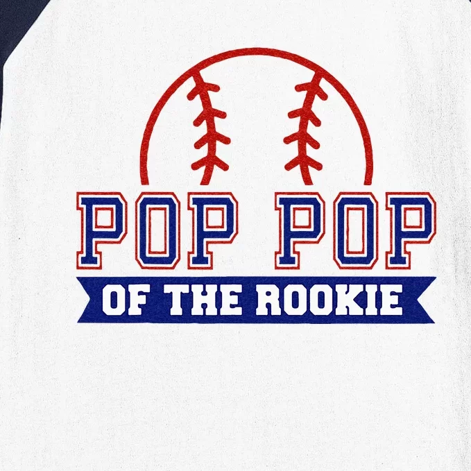 Pop Pop Of Rookie 1st Birthday Baseball Theme Matching Party Baseball Sleeve Shirt