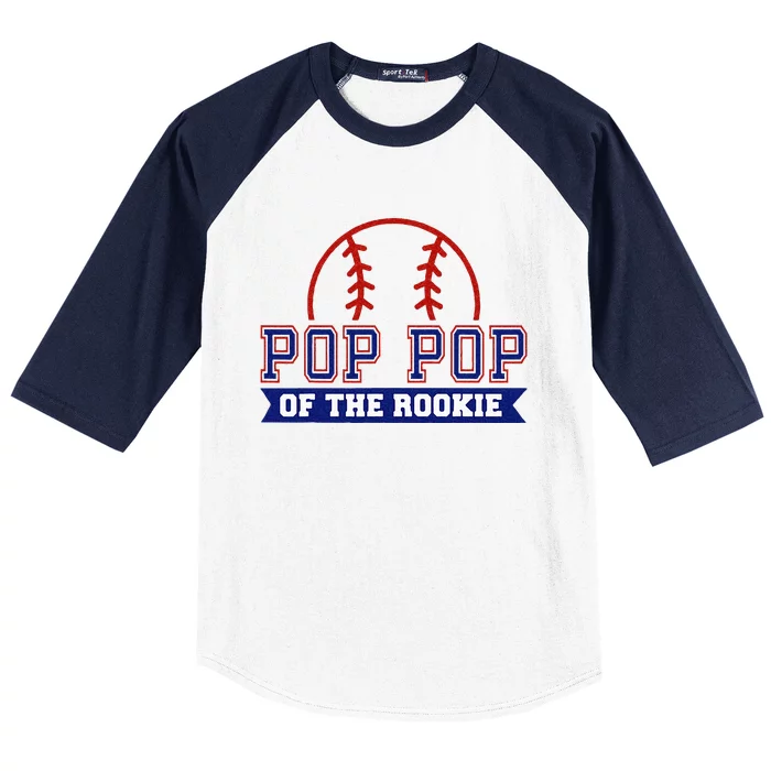 Pop Pop Of Rookie 1st Birthday Baseball Theme Matching Party Baseball Sleeve Shirt