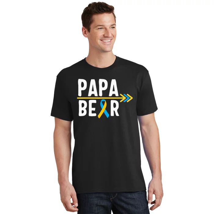 Proud Papa Of Down Syndrome Warrior Awareness Trisomy 21 T-Shirt