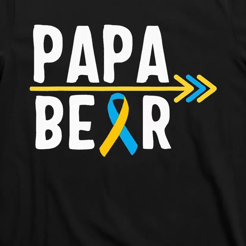 Proud Papa Of Down Syndrome Warrior Awareness Trisomy 21 T-Shirt