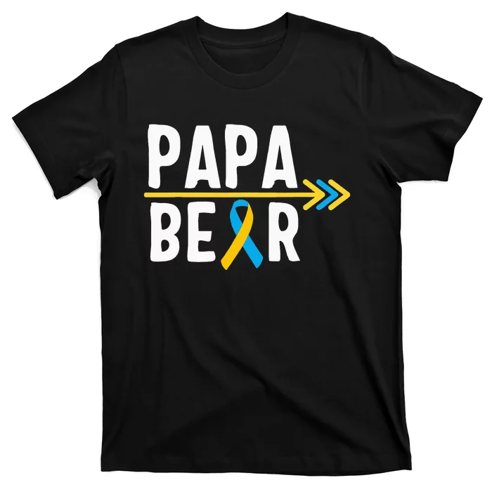 Proud Papa Of Down Syndrome Warrior Awareness Trisomy 21 T-Shirt