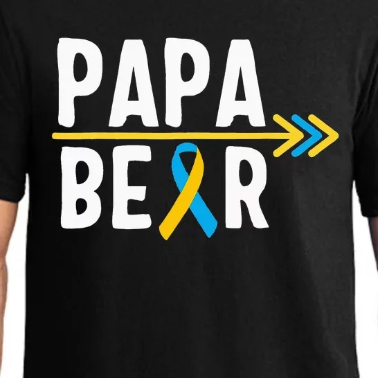 Proud Papa Of Down Syndrome Warrior Awareness Trisomy 21 Pajama Set