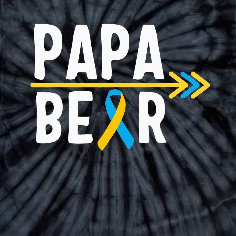 Proud Papa Of Down Syndrome Warrior Awareness Trisomy 21 Tie-Dye T-Shirt