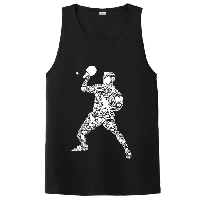 Ping Pong Player Table Tennis Gift Performance Tank