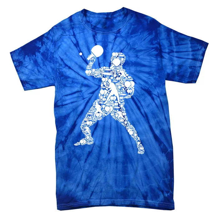 Ping Pong Player Table Tennis Gift Tie-Dye T-Shirt