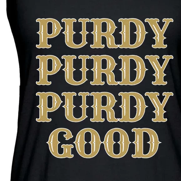 Purdy Purdy Purdy Good Football Quarterback Ladies Essential Flowy Tank