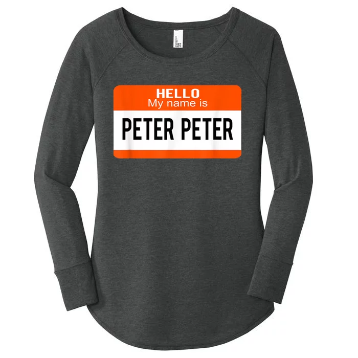 Peter Peter Pumpkin Eater Halloween Matching Couples Costume Women's Perfect Tri Tunic Long Sleeve Shirt