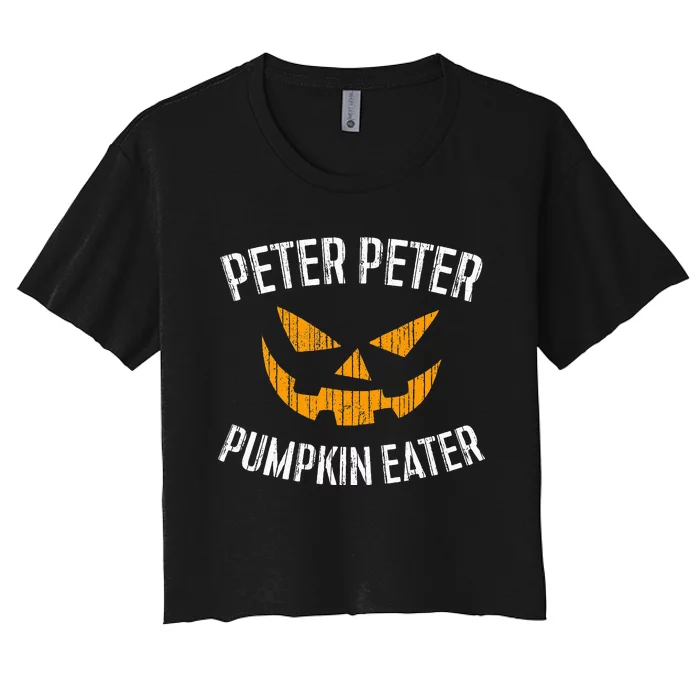 Peter Peter Pumpkin Eater Halloween Costume Women's Crop Top Tee