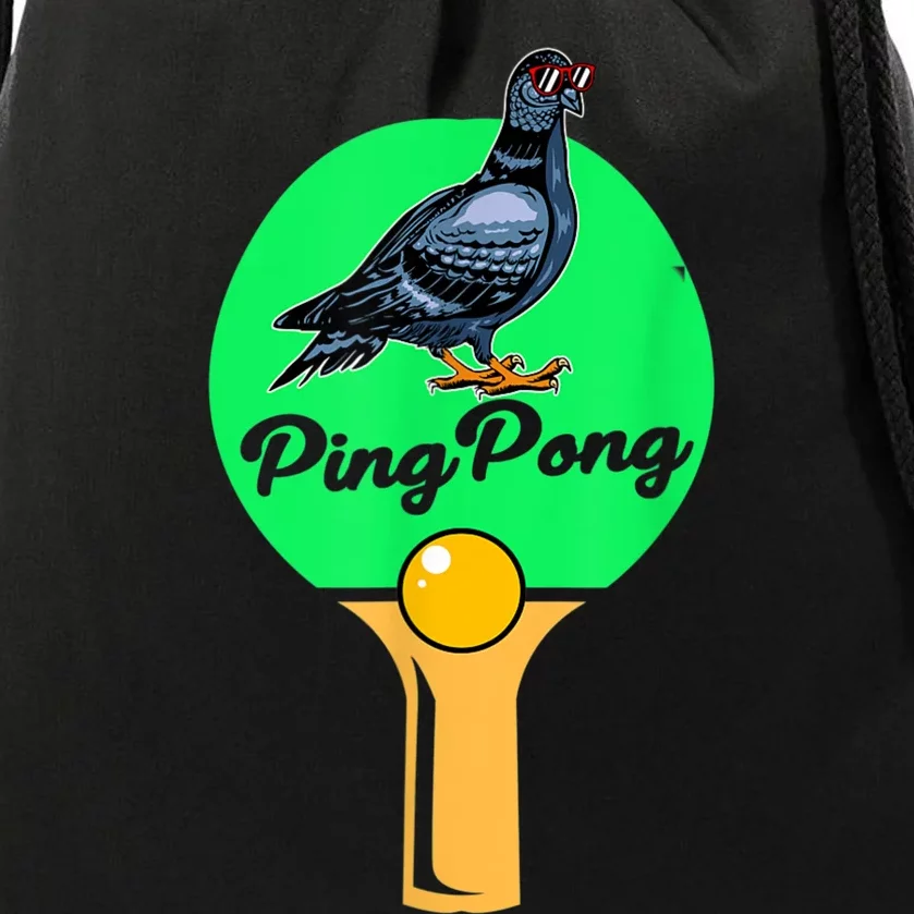 Pigeon Ping Pong Drawstring Bag